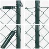 vidaXL Fence Post Green 32.81 x 1.31 ft (2.36 x 2.36 in mesh)