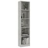 vidaXL Book Cabinet Concrete Grey Engineered Wood