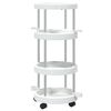 vidaXL Cleaning Trolley Silver and white