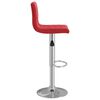 vidaXL Bar Stool Set of 2 Wine Red Velvet (100% polyester), Chromed steel