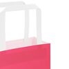 vidaXL Paper Bags 250 pcs with Handles Pink 32x12x42 cm