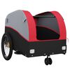vidaXL Bike Trailer Black and Red 66.1 lb Iron