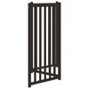 vidaXL Dog Gate Set of 3 Black Solid fir wood 59.1 in long