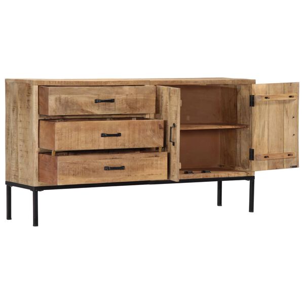 vidaXL Sideboard Natural Wood Solid Mango Wood Medium Sideboard