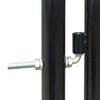 vidaXL Black Single Door Fence Gate 39.4x78.7"