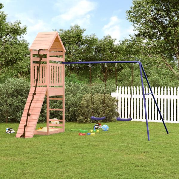 vidaXL Outdoor Playset Natural wood Solid Douglas wood Large Durable