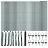 vidaXL Fence with Posts Gray 1.2 x 100 m PVC-coated steel