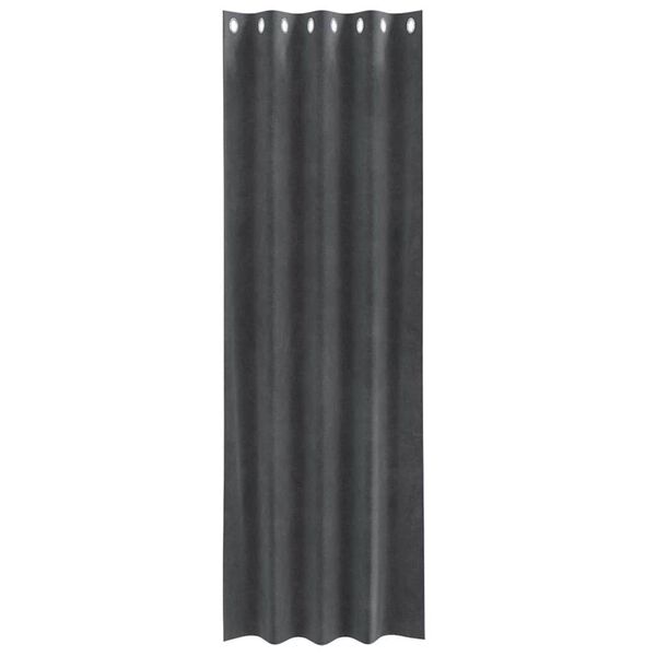 vidaXL Blackout Curtains 2 pcs Light Grey 55.12 x 88.58 in Velvet
