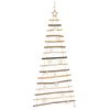 vidaXL Christmas Tree with 80 LEDs Natural 59.1" Solid Ash wood