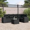 vidaXL Garden Sofa Set Black