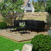 vidaXL Garden Lounge Set Black