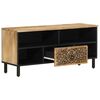 vidaXL TV Cabinet Natural wood Solid mango wood, engineered wood, iron