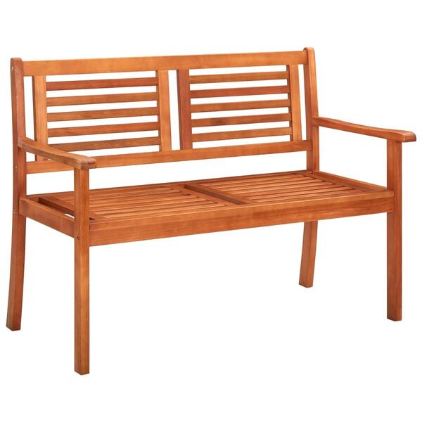 vidaXL Bench Natural wood Solid eucalyptus wood 47.2 in long Durable
