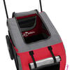 vidaXL Pet Bike Trailer Red and black Oxford fabric, iron, PVC Medium