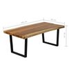 vidaXL Coffee Table Natural wood and black