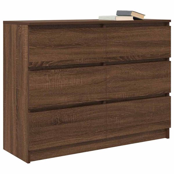 vidaXL Sideboard Brown oak Engineered wood 39.4 in wide Sideboard