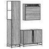 vidaXL Bathroom Furniture Set Gray Sonoma Engineered wood, Metal Medium