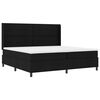 vidaXL LED Box Spring Bed with Mattress Black 78.74 x 78.74 in Fabric