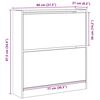 vidaXL Shoe Cabinet Smoked Oak Engineered Wood Compact Shoe Cabinet