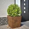 vidaXL Garden Planter Brown Weathering Steel Medium Decorative Inlays