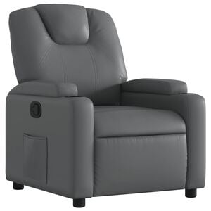 vidaXL Recliner Chair Gray Faux leather Standard size