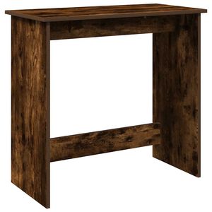 vidaXL Desk Smoked oak Engineered wood Standard Desk Rectangular