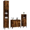 vidaXL Bathroom Furniture Set Smoked oak Engineered wood, Metal