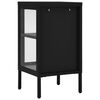 vidaXL Sideboard Black Powder-coated steel Medium Adjustable Feet