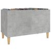vidaXL Record Cabinet Concrete Grey Engineered wood, solid eucalyptus wood
