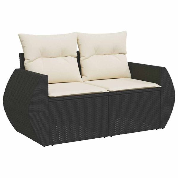 vidaXL Garden Sofa Set Black