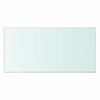 vidaXL Glass Panel Set of 2 Clear Tempered glass 23.6 x 11.8 in
