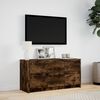 vidaXL Tv Cabinet Smoked Oak Engineered Wood Medium tv cabinet