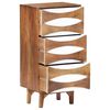 vidaXL Chest Of Drawer Wheat finish Solid Acacia Wood Tall