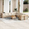 vidaXL Garden Sofa Set Beige, Cream
