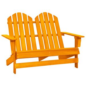 vidaXL Garden Chair Orange Solid Fir Wood Large Durable