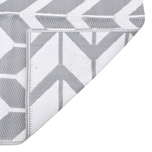 vidaXL Outdoor Rug Grey Polypropylene 74.8 x 114.2 in Pattern