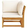 vidaXL Garden Sofa Cream white Solid acacia wood Single Modular