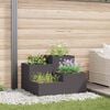 vidaXL Garden Planter Black 80 x 80 x 60 cm Steel