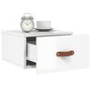 vidaXL Wall-mounted Bedside Cabinet Set of 2 High gloss white