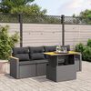 vidaXL Garden Sofa Set Black