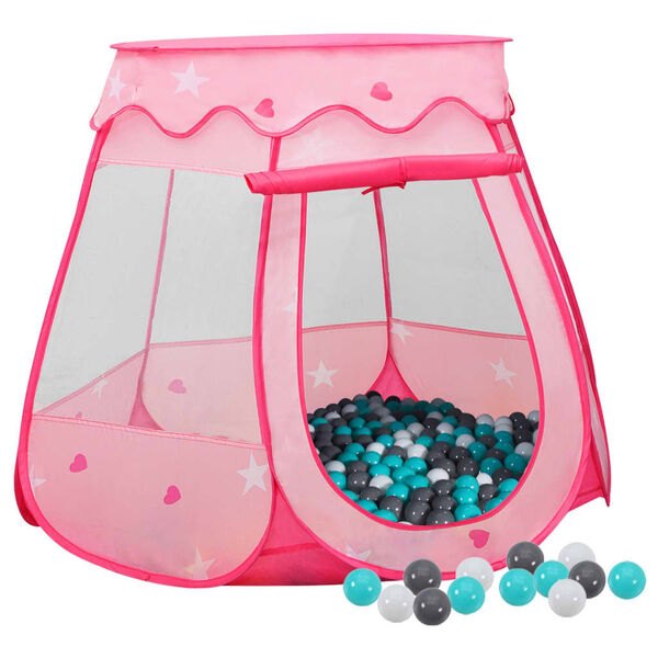 vidaXL Play Tent Pink Polyester Suitable for toddlers Collapsible