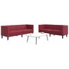 vidaXL 2 Piece Chesterfield Sofa Set Wine Red Faux Leather