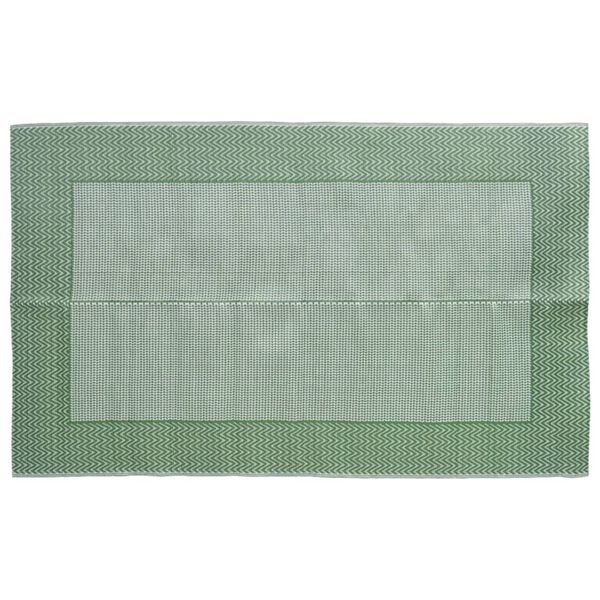 vidaXL Outdoor Rug Green Polypropylene Decorative Inlays Outdoor Rug