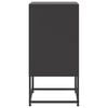 vidaXL Bedside Cabinet Set of 2 Black Steel Standard Bedside Cabinet