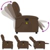 vidaXL Massage Recliner Chair Brown