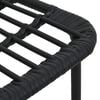vidaXL Dining Set Black Poly rattan, powder-coated steel, glass Large