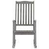 vidaXL Wooden Rocking Chair Grey Solid acacia wood Standard