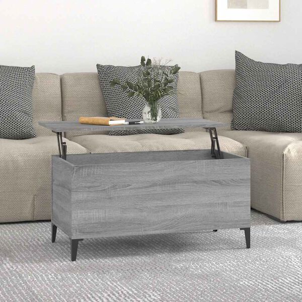 vidaXL Coffee Table Grey sonoma Engineered wood Medium Coffee Table