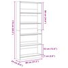 vidaXL Bookcase Concrete Grey Engineered Wood Tall Bookcase