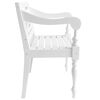 vidaXL Chair Set of 2 White Solid Mahogany Wood Standard size Durable